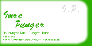 imre punger business card